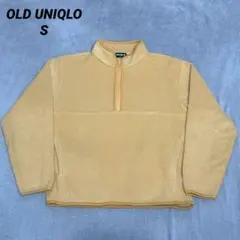 OLD UNIQLO ハーフジップ フリース プルオーバー イエロー サイズS