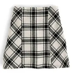 GRL グレイル バックリボンツイードチェックミニスカート gm699