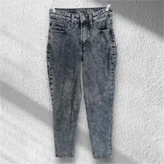 オールドネイビー ジーンズ ストレート ケミカルウォッシュ 0 灰 綿 デートのサムネイル