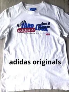 【Ｌ】adidas originals グラフィックプリント 白Tシャツ