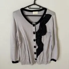 RE.VEROFONNA グレー　シルク含　薄手　シアー　カーディガン　ニット