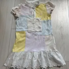 Ralph Lauren パッチワーク ワンピース　ポロシャツパステル　24M