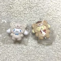 ラテクマ　クリップ　シナモロール　ポムポムプリン　ガチャ　カプセルトイ