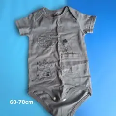 ムーミンロンパース グレー 半袖