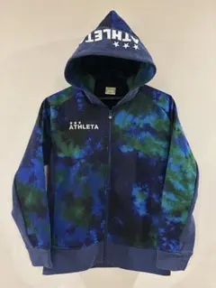 ATHLETA アスレタフード付きジャケット 青・緑・黒タイダイ サイズJ160
