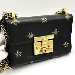 ★美品☆グッチ パドロック ビースター ブラック 黒 チェーンショルダーバッグ