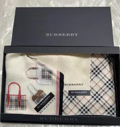 バーバリーハンカチ2枚　バッグ柄　ノバチェック　専用様
