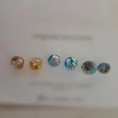ハンドメイド ガラスピアス 3点セット