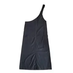 【JEANASIS】ワンショルダー サロペットスカート カーゴ ジャンスカ 黒