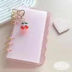 アクリルバインダー A6 もこもこ リフィル ハート ピンク さくらんぼ 赤