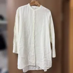 UNIQLO 長袖シャツ　ノーカラーシャツ