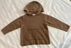 ZARA ブラウン フリースフード付きセーター 98cm