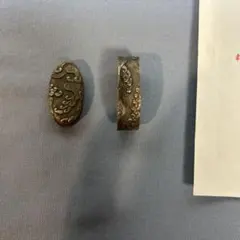 ☆最終値☆煙草入れ 金具 前金具 裏座 彫金 金象嵌 叺 目貫 - メルカリ