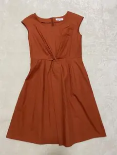 UNITED ARROWS オレンジ ノースリーブ ワンピース 38