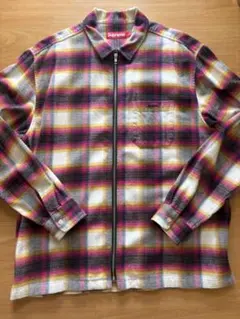 supreme WAFFLE PLAID HOODED SHIRT - メルカリ