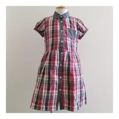 110cm　COMME CA ISM　襟付　シャツワンピース　コムサ　ワンピース