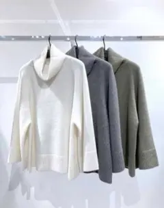 美品　セオリー カシミヤ混　ニット　セーター　ハイネック　タートルネック