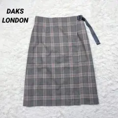 DAKS LONDON スカート ラップ調 チェック柄