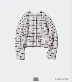 UNIQLO ツイードジャケット ノーカラージャケット