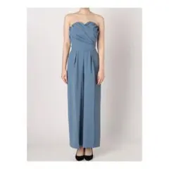 ラグナムーン　クロスベアトップパンツドレス　ブルー