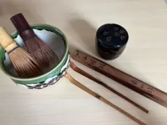 茶道 お点前セット 茶碗 茶筅 茶杓 棗