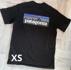 パタゴニア　ポケット　Tシャツ　ブラック　バックロゴ　XS