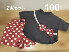 【２点セット】ミニーマウス風　トップス&ズボンセット