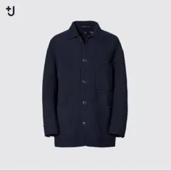 UNIQLO +J ウールブレンドオーバーサイズシャツジャケット ネイビー M