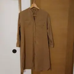 URBAN RESEARCH　ROSSO ブラウン シャツワンピース 長袖