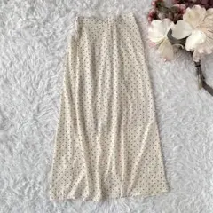 chocol raffine robe ドット柄ロングスカート（F）アイボリー系