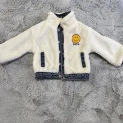 デニムジャケット スマイル刺繍　リバーシブル