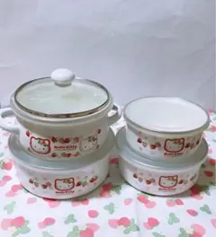 ハローキティ ガラス小鉢セット 3個入り レトロ 非売品 - メルカリ