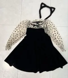 SHEIN♡ベビーワンピース ♡ 90 95 18-24m 黒猫コス 誕生日のサムネイル