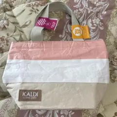 KALDI エコバッグ ピンク/ホワイト