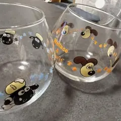 ひつじのショーン　ウォレスとグルミット　ガラスコップ　グラス　ペアグラスのサムネイル