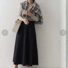 DOORS コットンカットフレアスカート　ネイビー