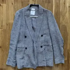 safilin×フラデリ　リネン　テーラードジャケット　千鳥格子のサムネイル