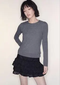 h&m レイヤードトップス　グレー　サイズS