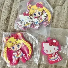 美少女戦士セーラームーン　ハローキティ　ラバーマスコット　ガチャ　セット