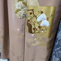 よしえもん様専用　　　　　　　　　　　　正絹　作家　上品　肌色　蕨（わらび）