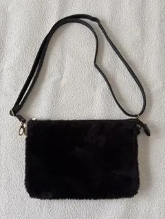 リバーシブルショルダーバッグ ブラック