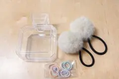 新品未使用　クリアケース付き ヘアアクセサリーまとめ売り♡