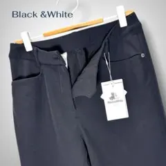 【未使用 タグ付】ブラックアンドホワイト ゴルフパンツ 撥水 ストレッチ 黒 Mのサムネイル
