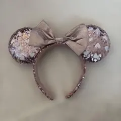 ディズニーシー ミニー カチューシャ スパンコール ハート ピンク