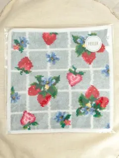 フェイラー　ストロベリーフィールドプティ　ハンカチ　シルバーグレー×アイボリー