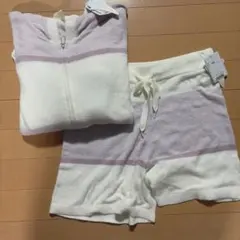 新品　ジェラートピケ　パーカー＆ショートパンツ　スムーズィー2ボーダー