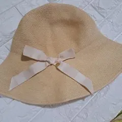 ごま様専用アシーナニューヨーク タンホワイト フラワー刺繍麦わら帽子