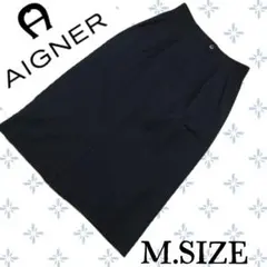 f48〚AIGNER〛 タイトスカート ネイビー Mサイズのサムネイル