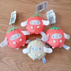 サンリオ フルーツきぐるみマスコット いちご キウイ ナムコ シナモロール 4点