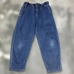 ハイウエスト デニムパンツ ウエストゴム仕様のサムネイル